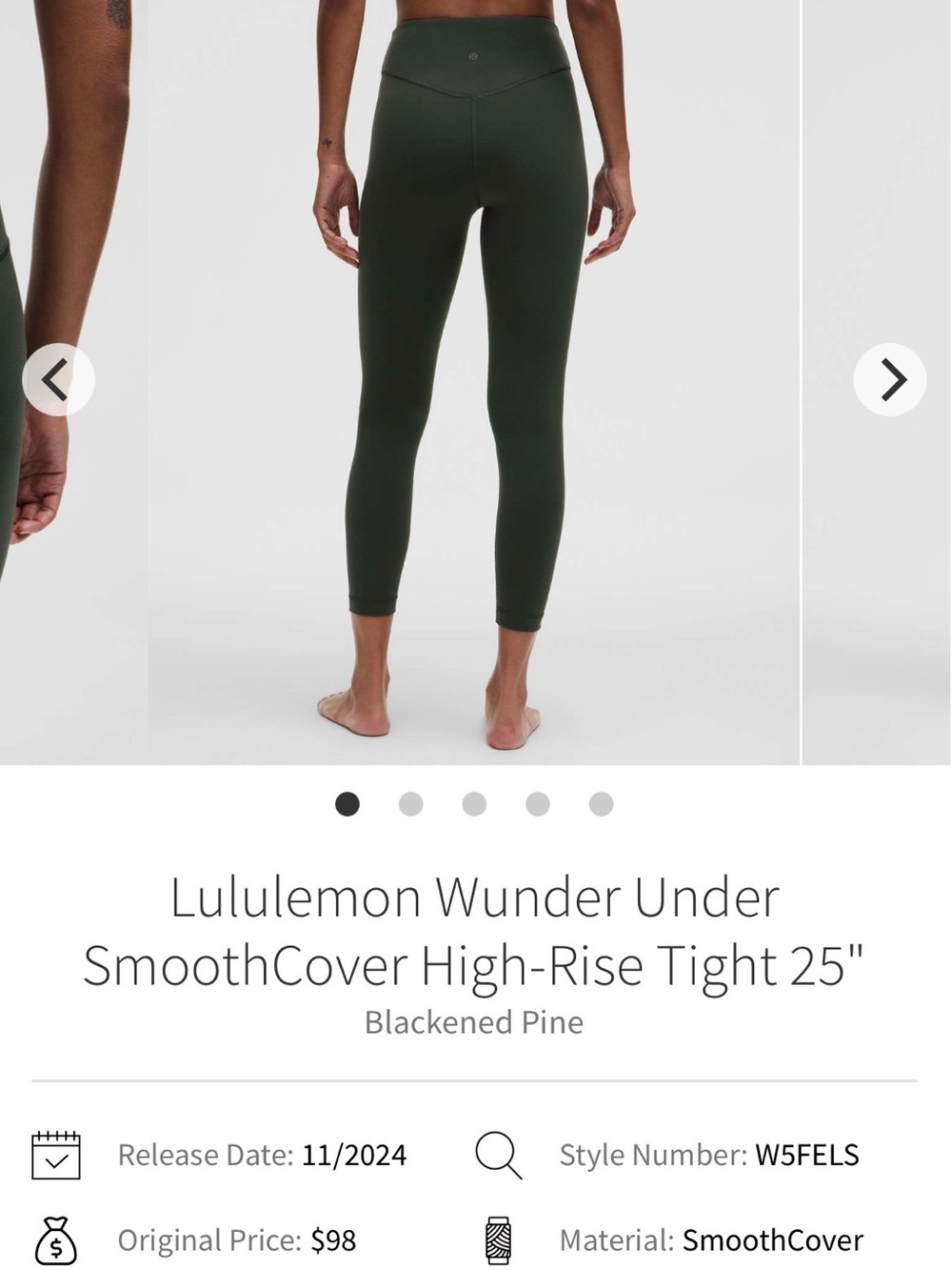 Lululemon Wunder Under SmoothCover High-Rise Leggings